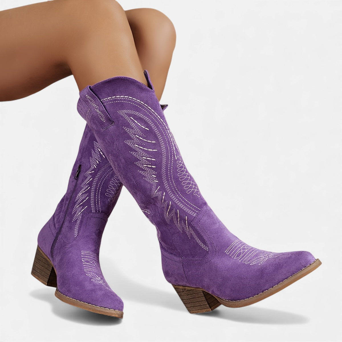 Nicoletta - Modische bestickte Cowboyboots