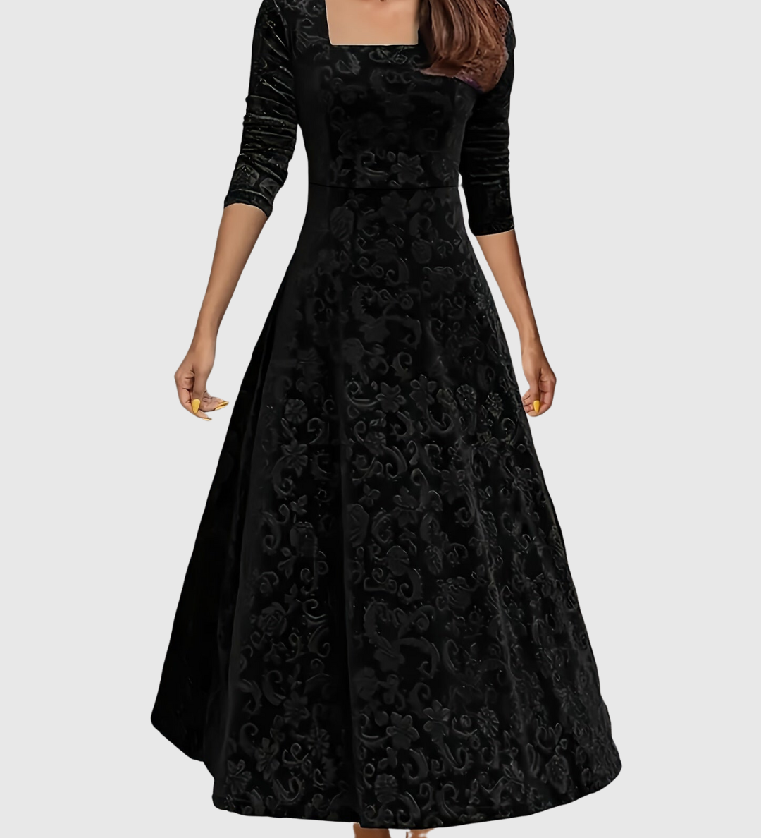 Maëlys - Elegantes Blumen-Midi-Kleid