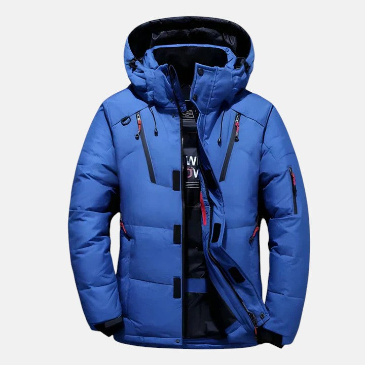 Luca | Gepolsterte Skijacke mit Kapuze und Taschen