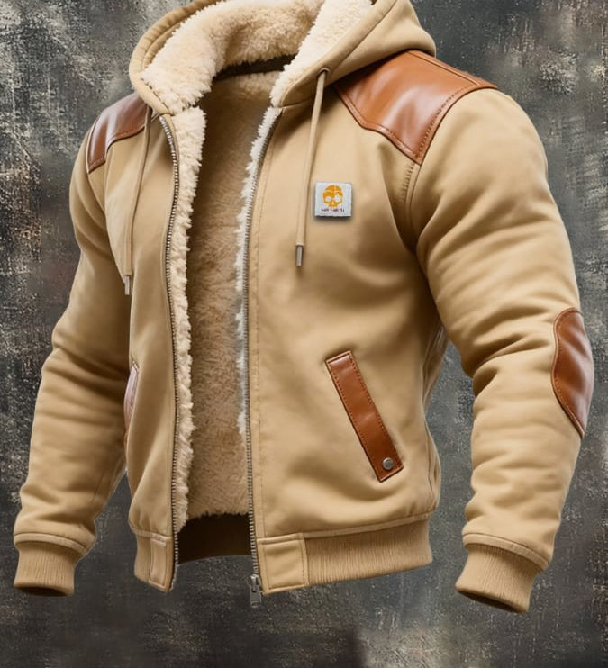 Julian | Warme Multifunktionsjacke aus Wildleder und Leder