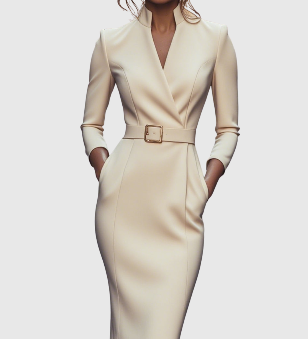 Delphine - Elegantes Midi-Kleid