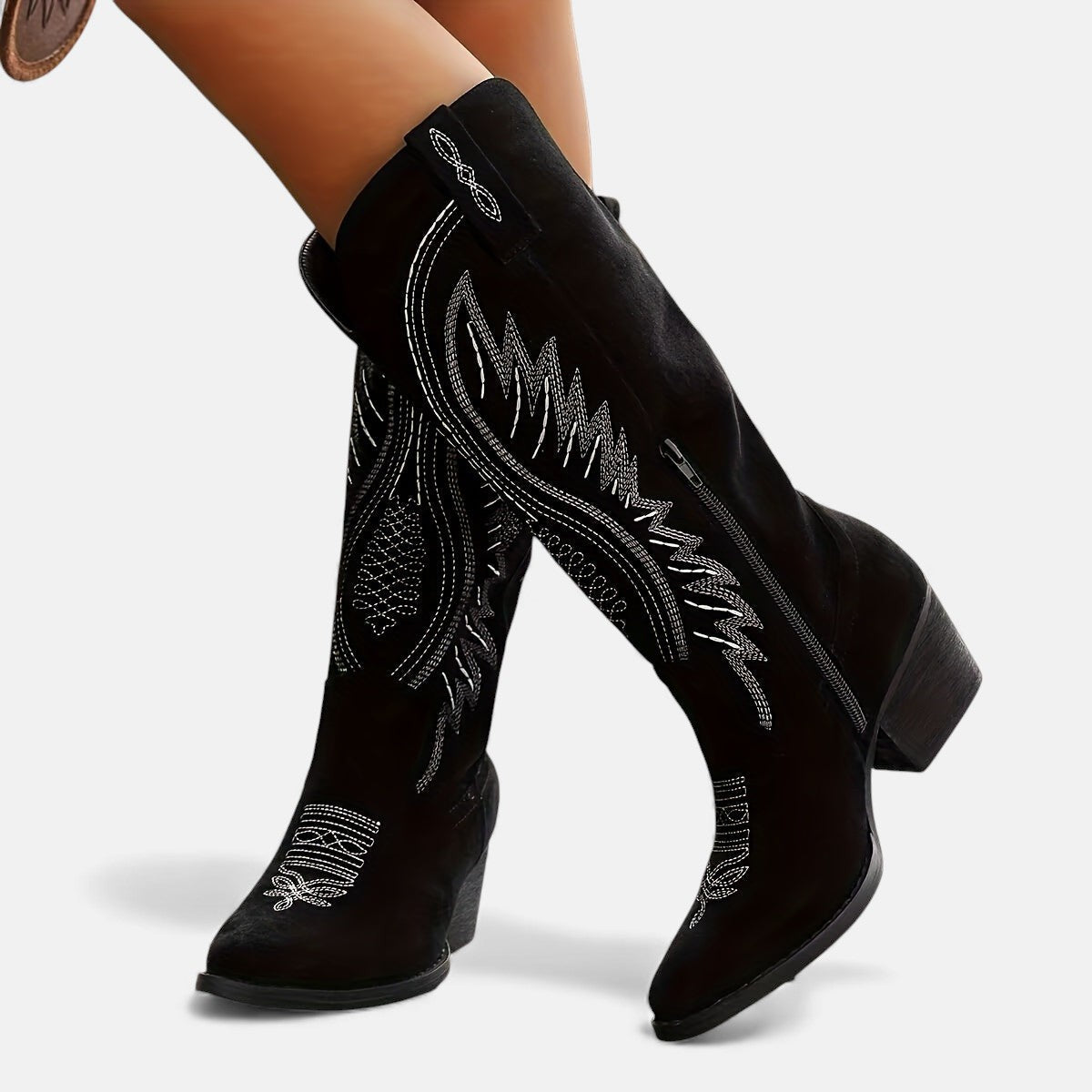 Nicoletta - Modische bestickte Cowboyboots