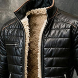 Silvan | Schwarze Daunenjacke mit Sherpa-Futter